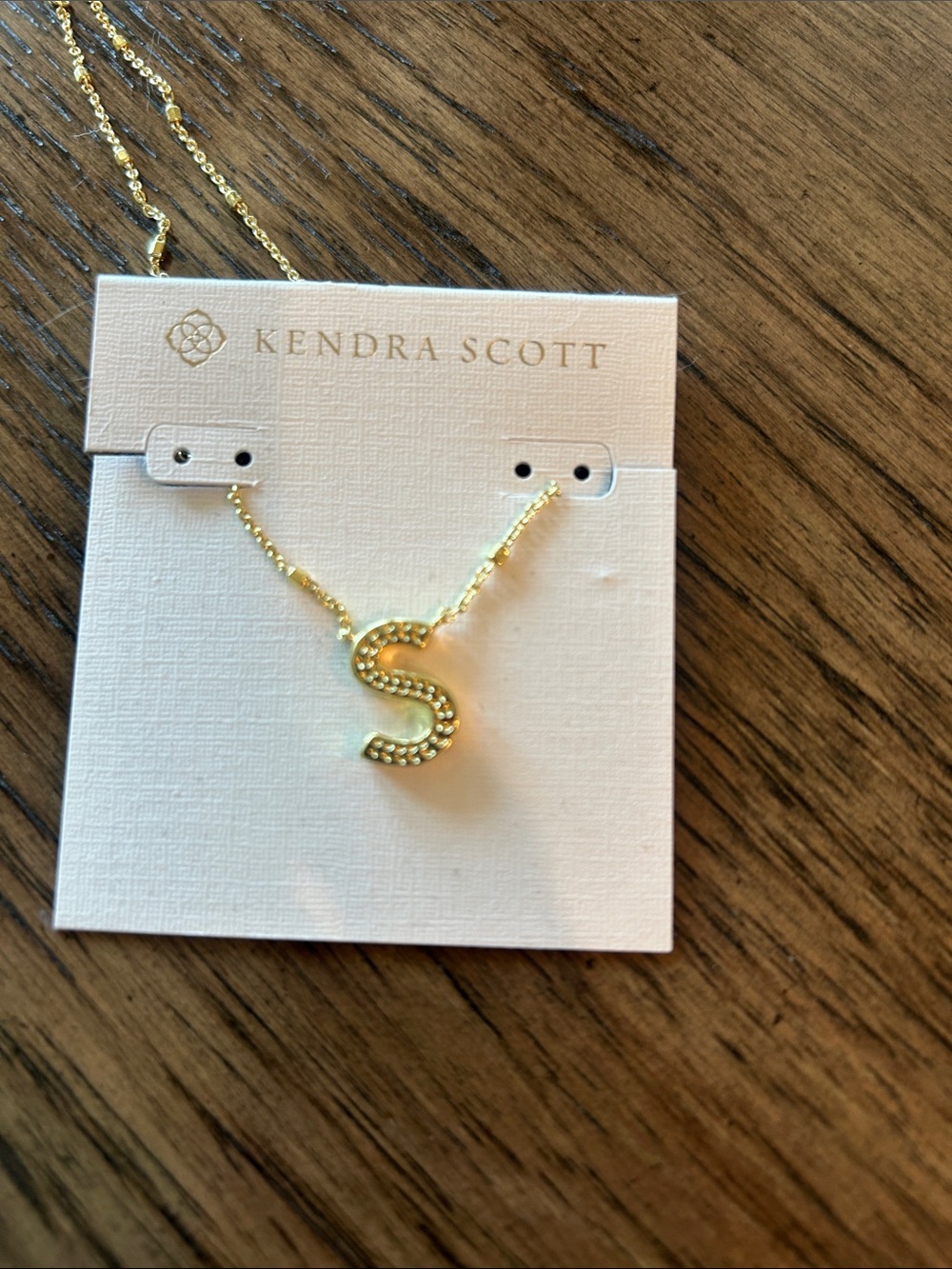 Kendra Scott Gold Initial Pendant Necklace - Letter S